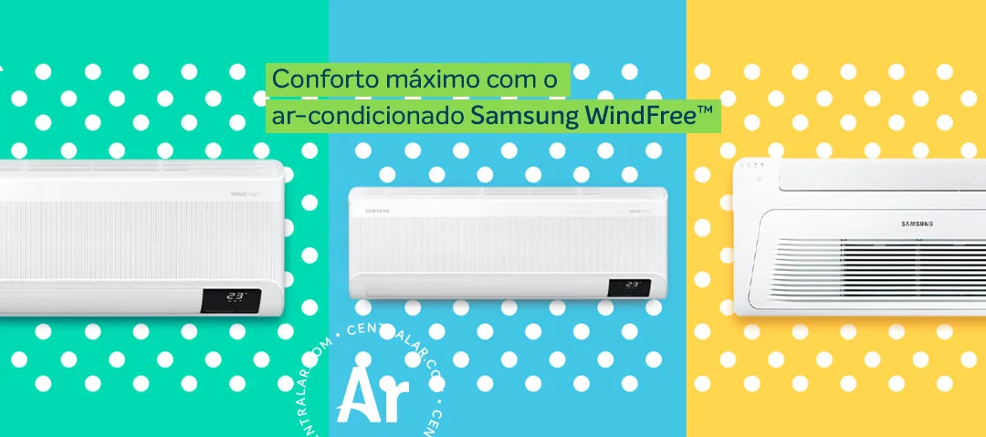 Conforto máximo com o ar-condicionado Samsung WindFree.