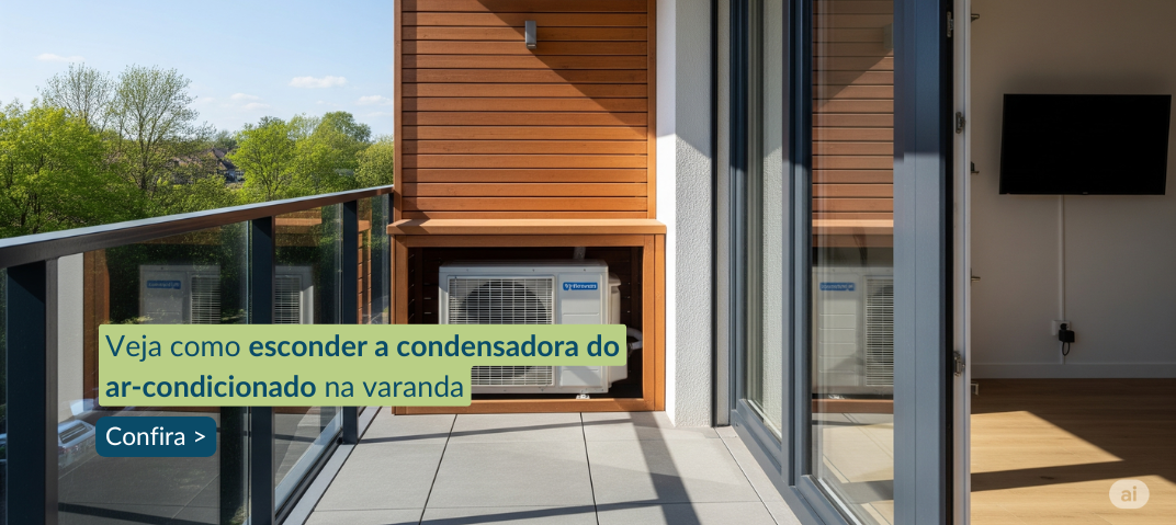 Veja como esconder condensadora de ar-condicionado na varanda