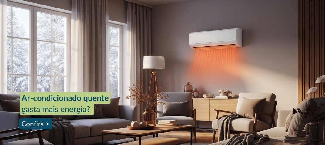 Ar-condicionado quente em sala de estar