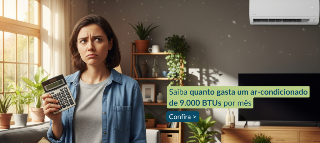Quanto gasta um ar-condicionado de 9.000 BTUs?
