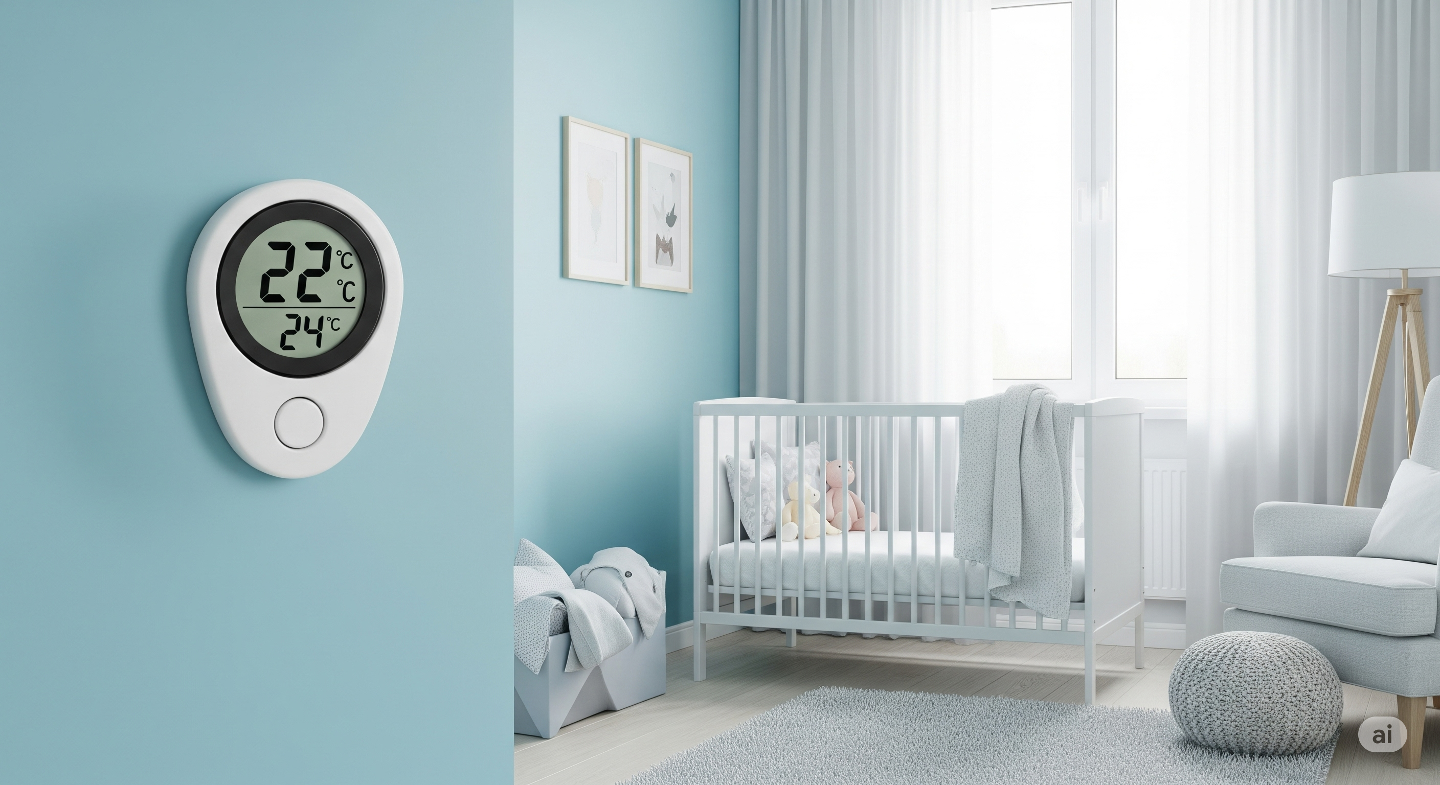 Quarto de bebê com a temperatura ideal