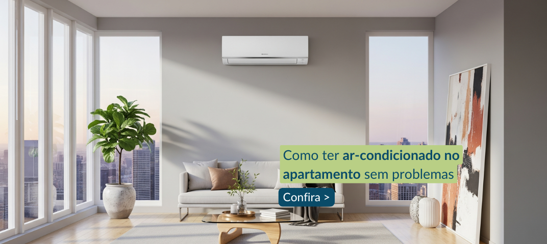 Ar-condicionado no apartamento em sala de estar