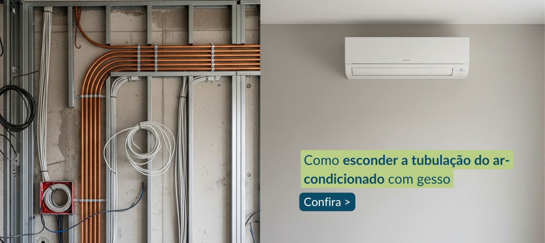 Tubulação escondida na parede