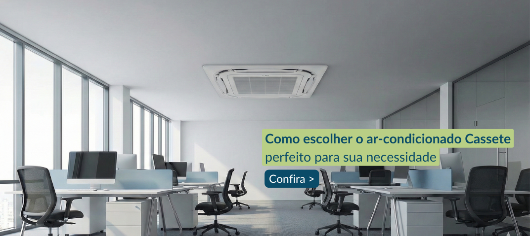 Ar-condicionado Cassete instalado em escritório