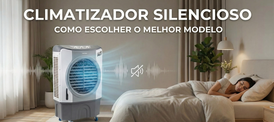 Climatizador silencioso em quarto