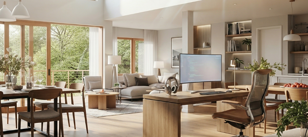 Ar-condicionado para home office - ambiente claro