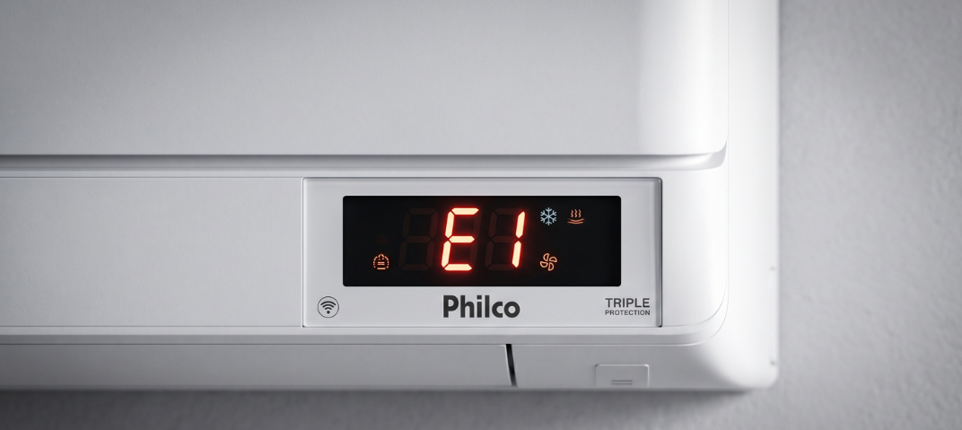Ar-condicionado Philco com código de erro